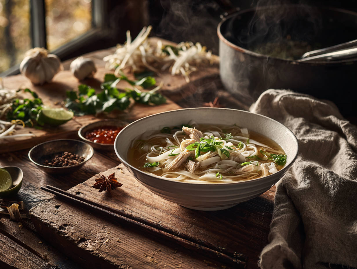 Quick Weeknight Pho (Pho Ga) — 30-Minute Vietnamese Noodle Soup