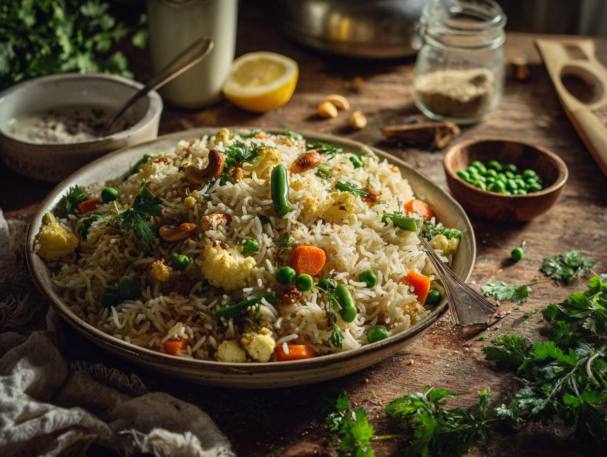 Weeknight Vegetable Pulao (Indian Rice Pilaf)